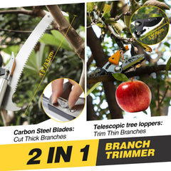 Lineslife pruner head detail demonstrating clean cuts and precise trimming benefit