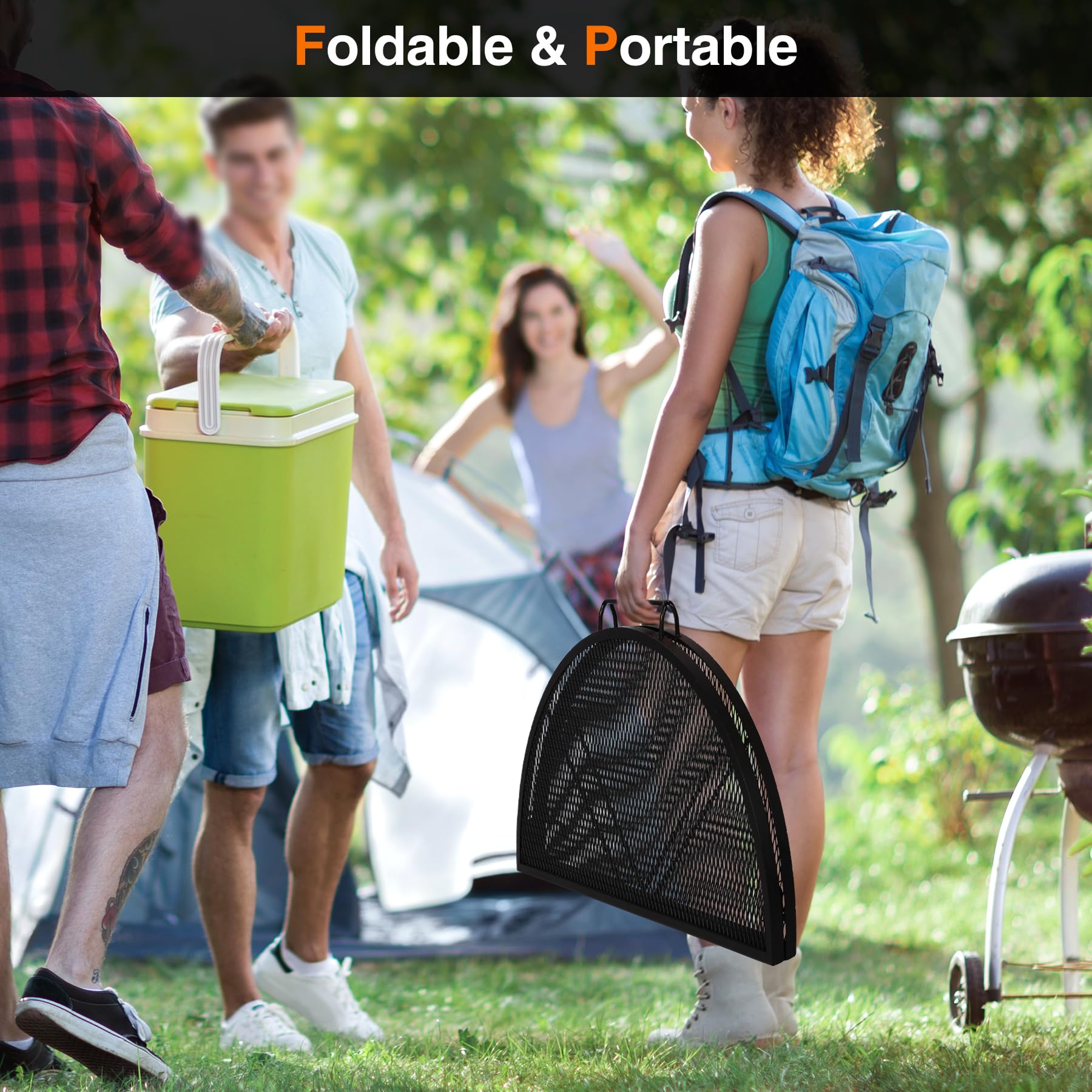 Lineslife grate supporting cookware to show 66 lb load capacity benefit
