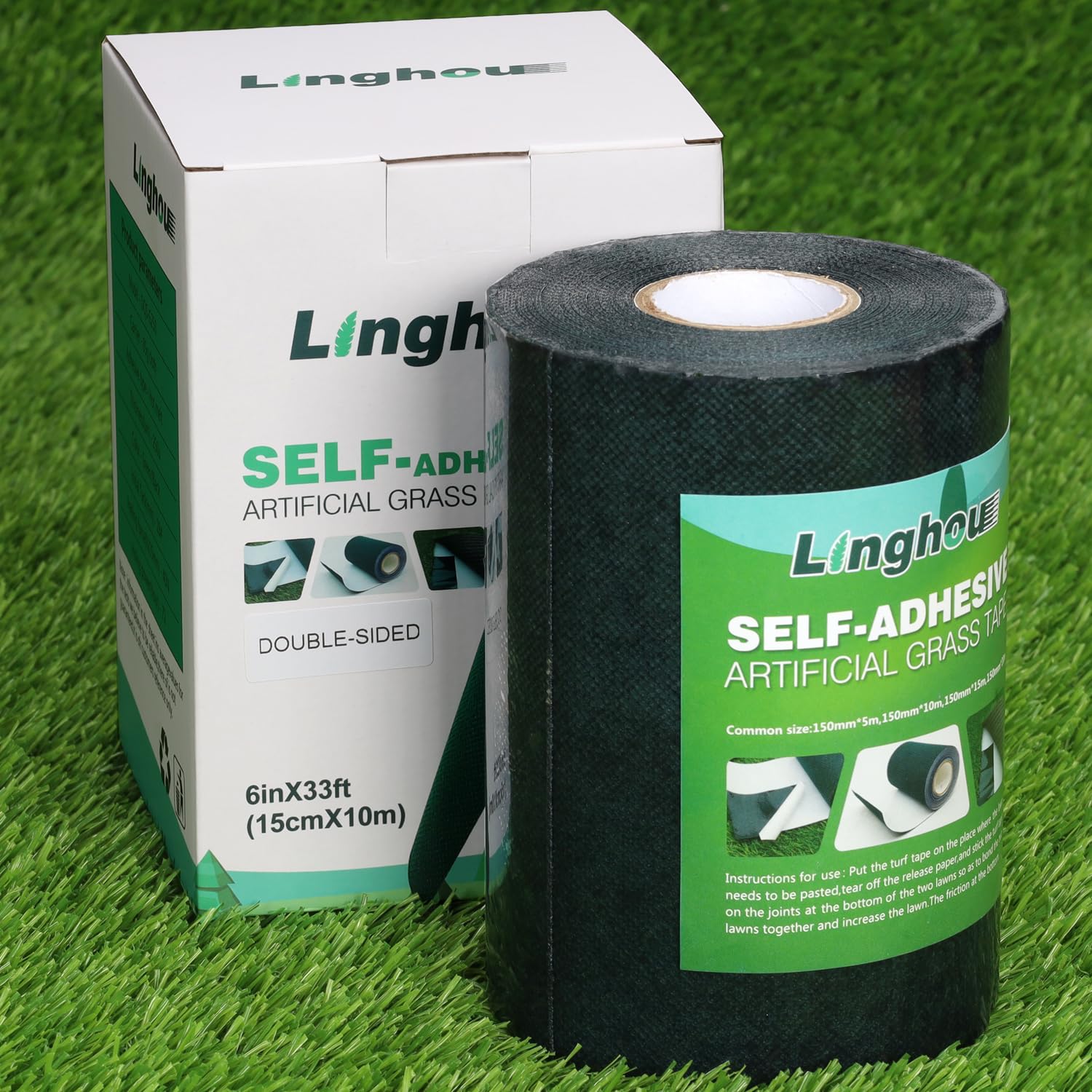 Linghou front view of tape roll showing size and labeling for easy selection