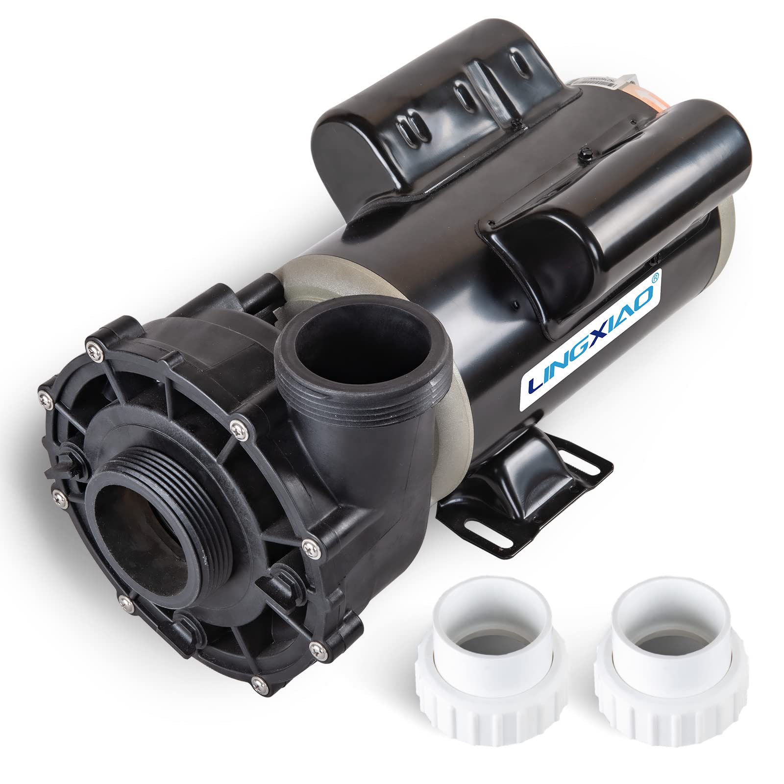 LINGXIAO front view of spa pump showing compact durable housing and easy mounting