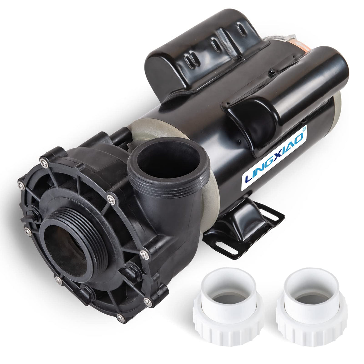 LINGXIAO front view of spa pump showing compact durable housing and easy mounting