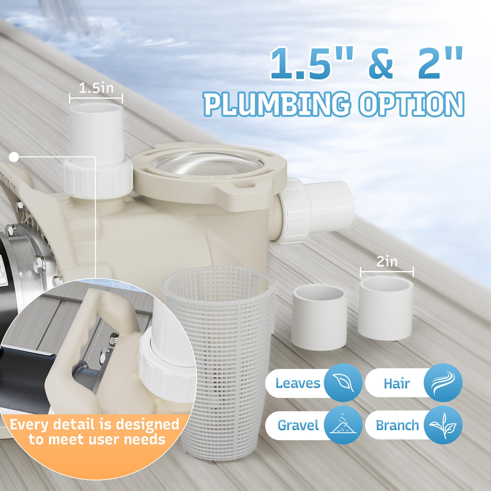 LINGXIAO pump size comparison beside ruler demonstrating easy installation