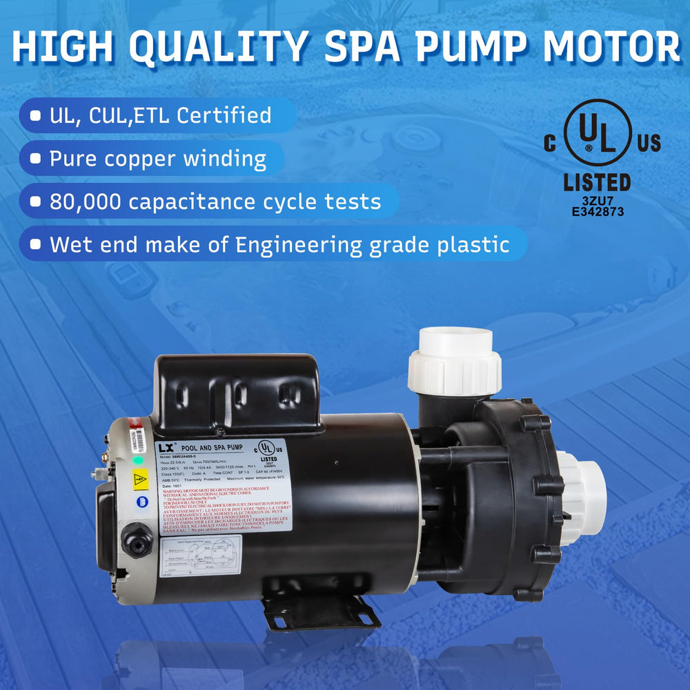 LINGXIAO spa pump impeller close-up showing precision blades for efficient flow benefit