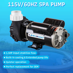 LINGXIAO pump union connection detail showing 2" port for easy plumbing fit