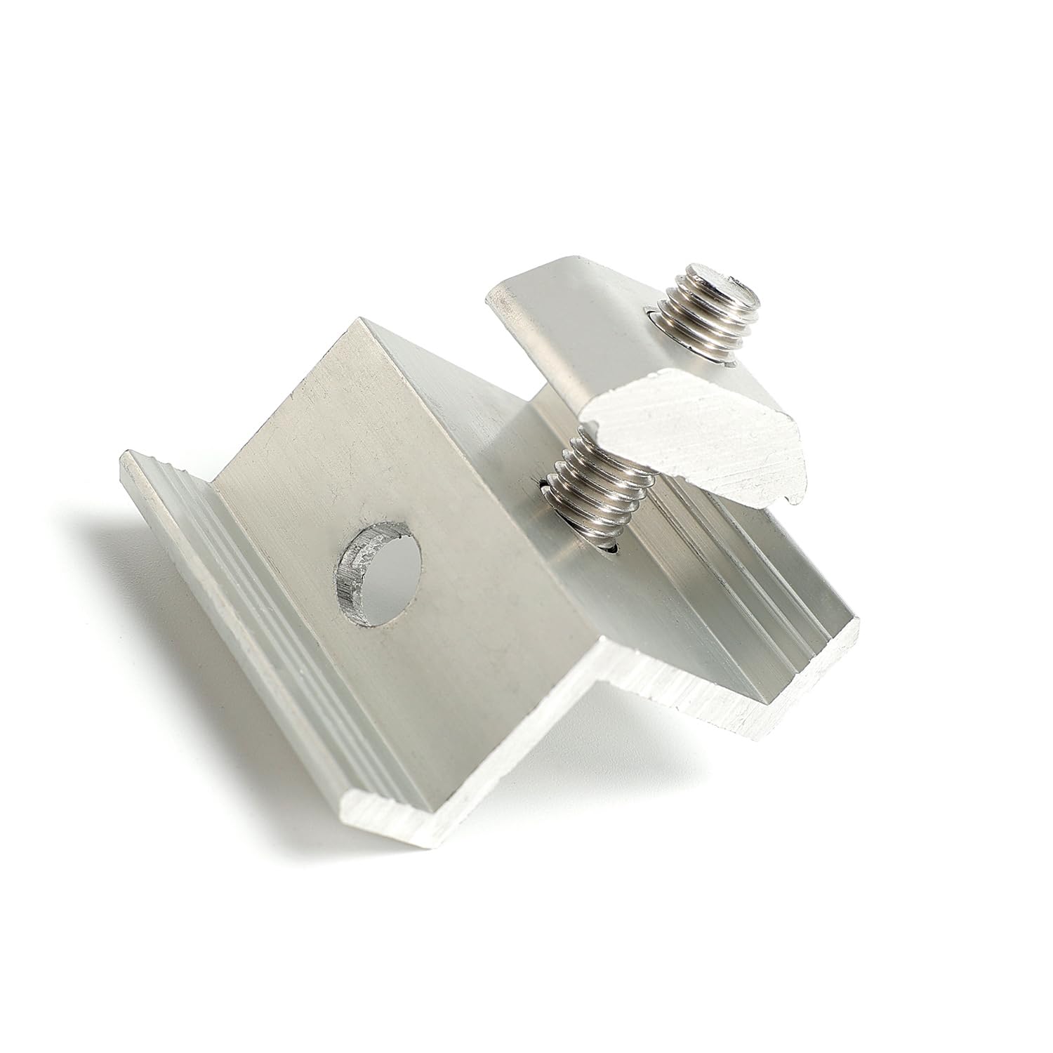 Link Solar self-drilling screw next to rubber seal for fast secure roof attachment