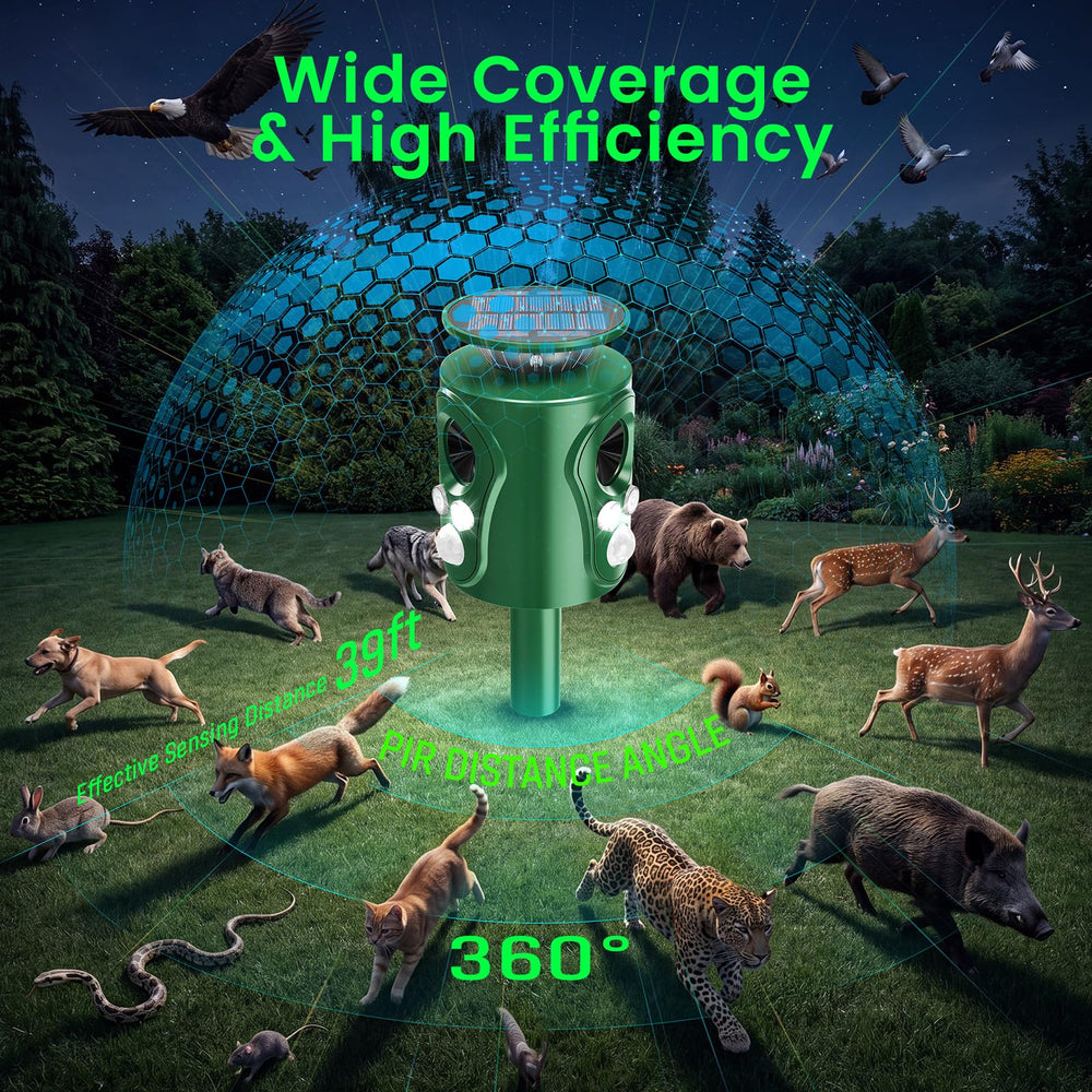 LINKET side infrared sensor close-up showing motion detection for targeted animal control