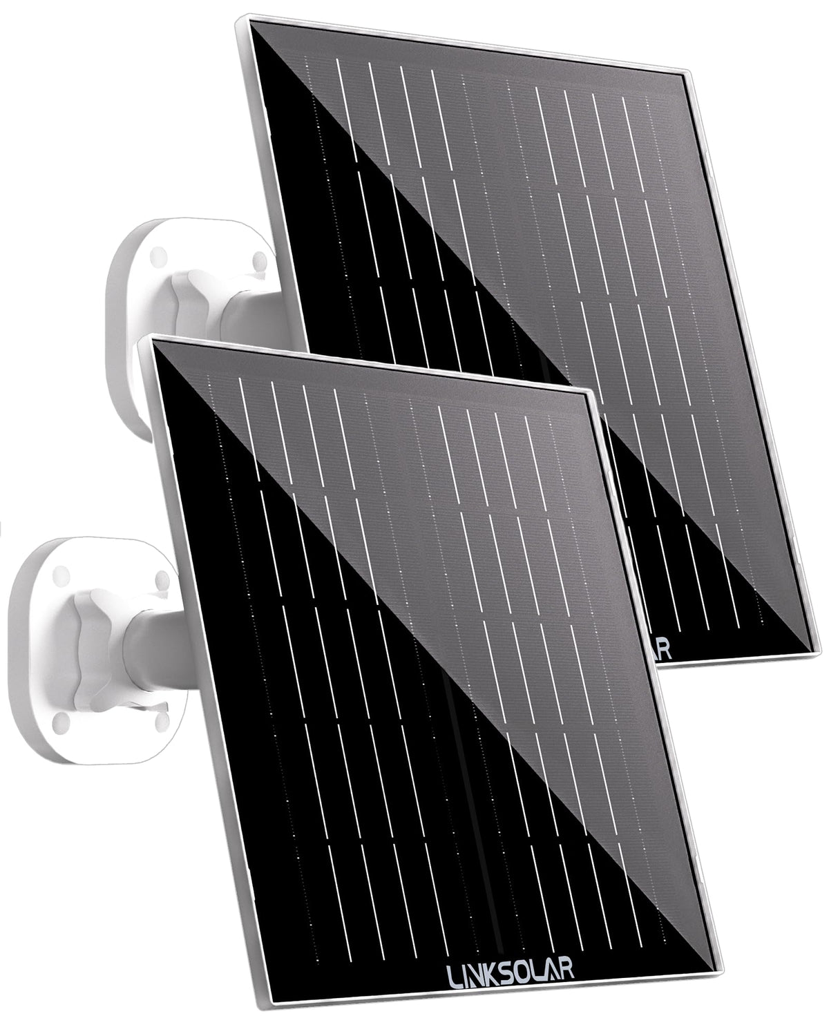 LinkSolar dual panel front view showing slim glass and streamlined design benefit