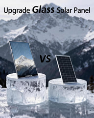 LinkSolar glass surface closeup highlighting high transmission for improved efficiency