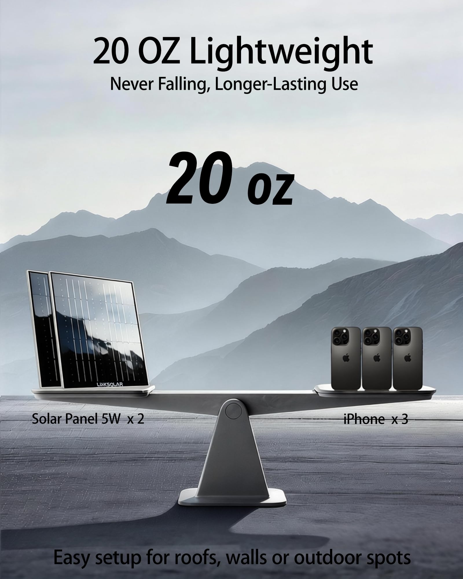 LinkSolar packaging with two panels and hardware showing complete kit convenience benefit