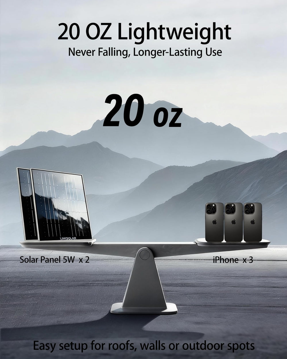 LinkSolar packaging with two panels and hardware showing complete kit convenience benefit