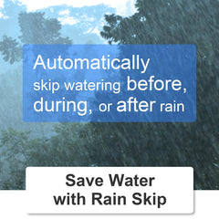 LinkTap G1S side label showing IP66 and 2-year warranty for outdoor protection