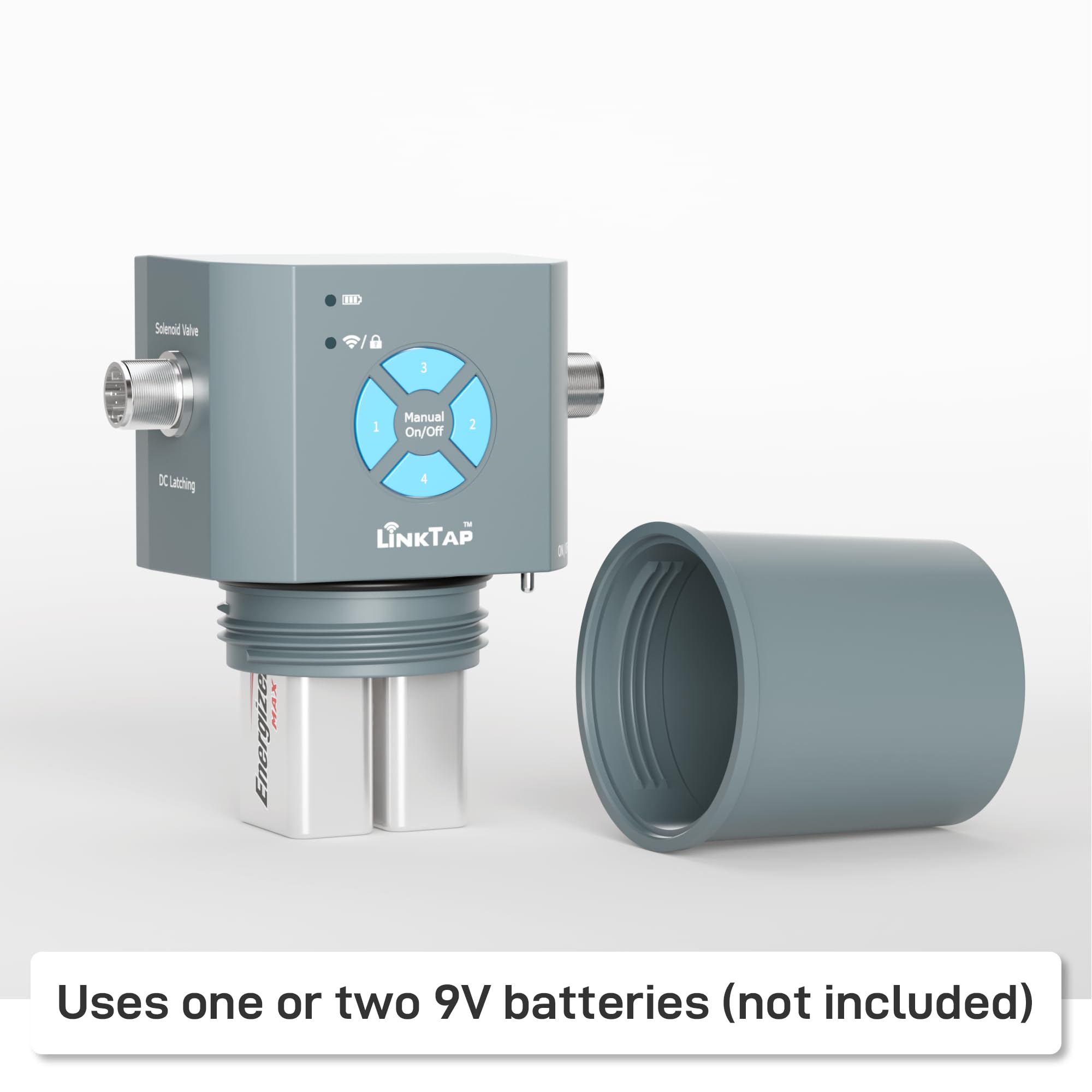 LinkTap Q1 mounted in garden demonstrating compact install and reliable reach