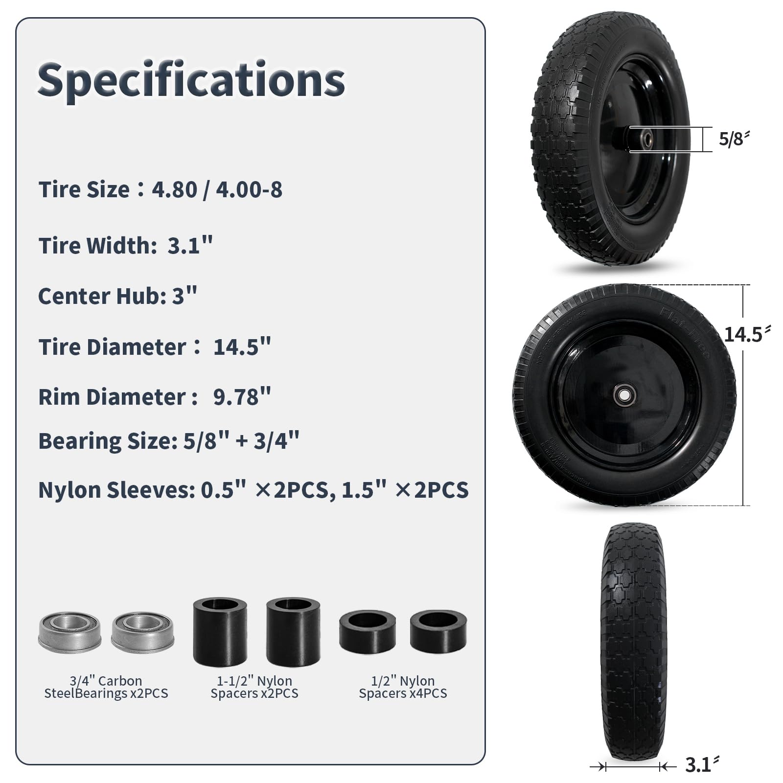 Linpuco close-up of PU tread pattern demonstrating improved grip and durability