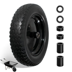 Linpuco front view of 14.5-inch solid wheelset showing full profile and fit benefit