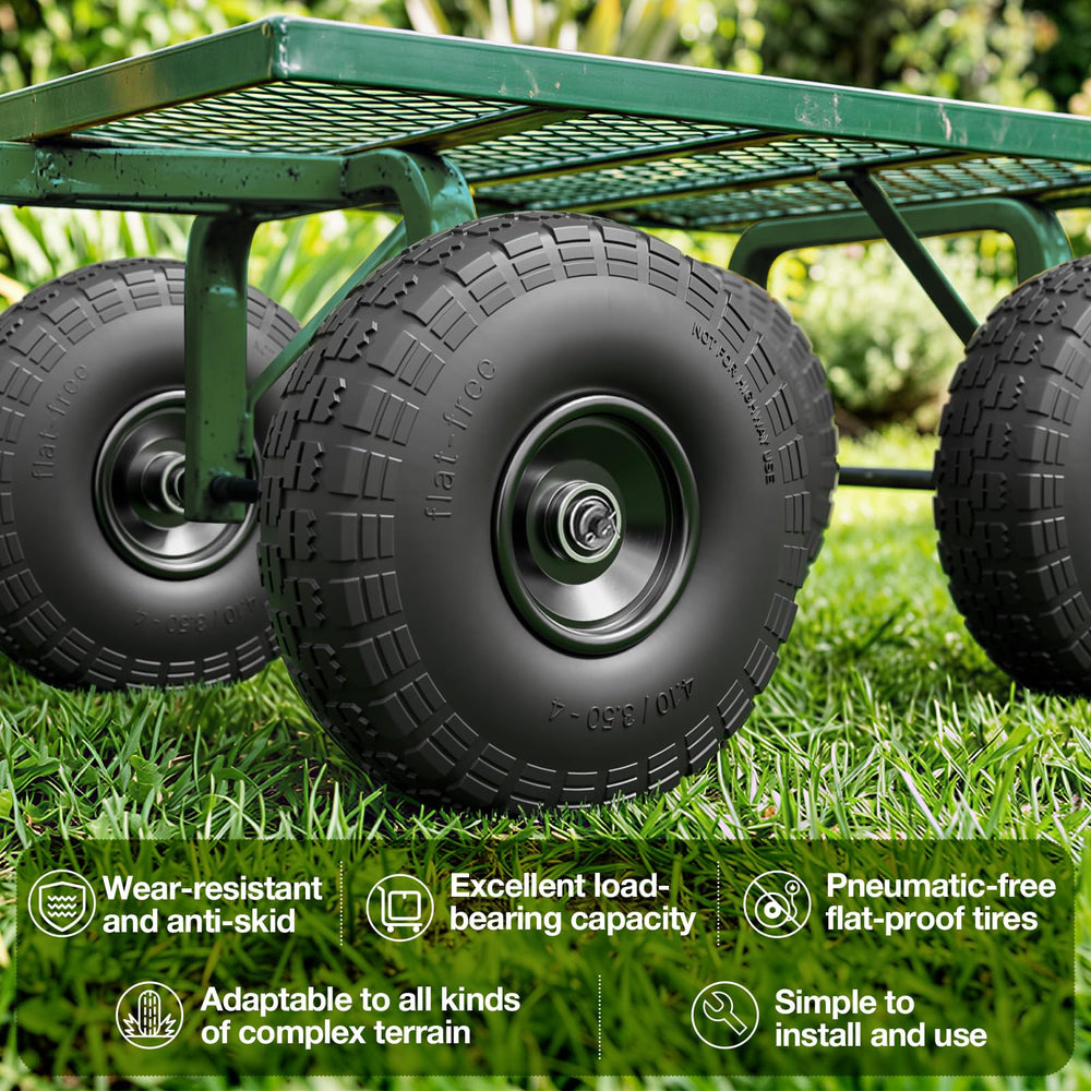 Linpuco wheel held by hand to show scale and easy-fit 5/8" bearing compatibility