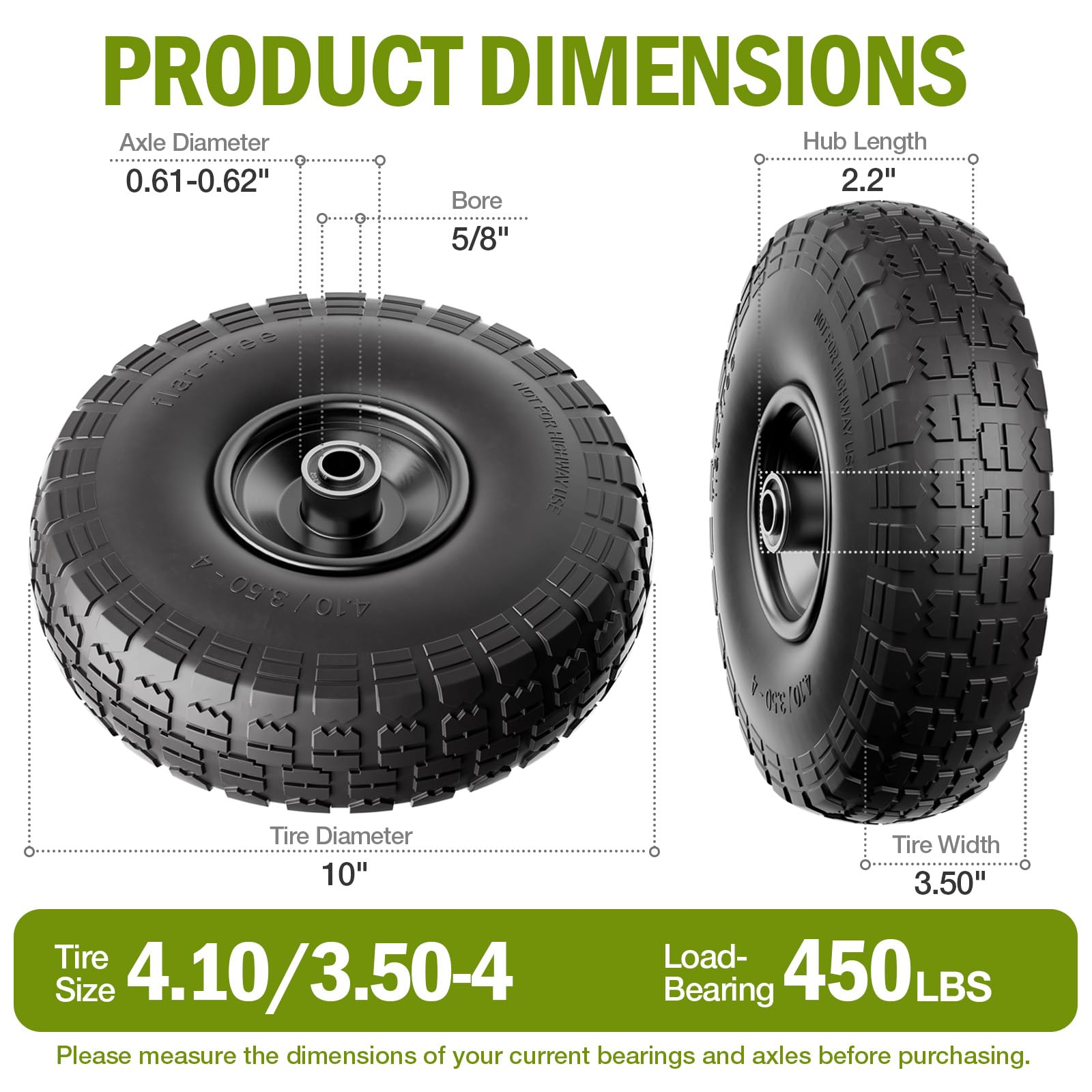 Linpuco close-up of rubber tread for improved traction and long-lasting wear