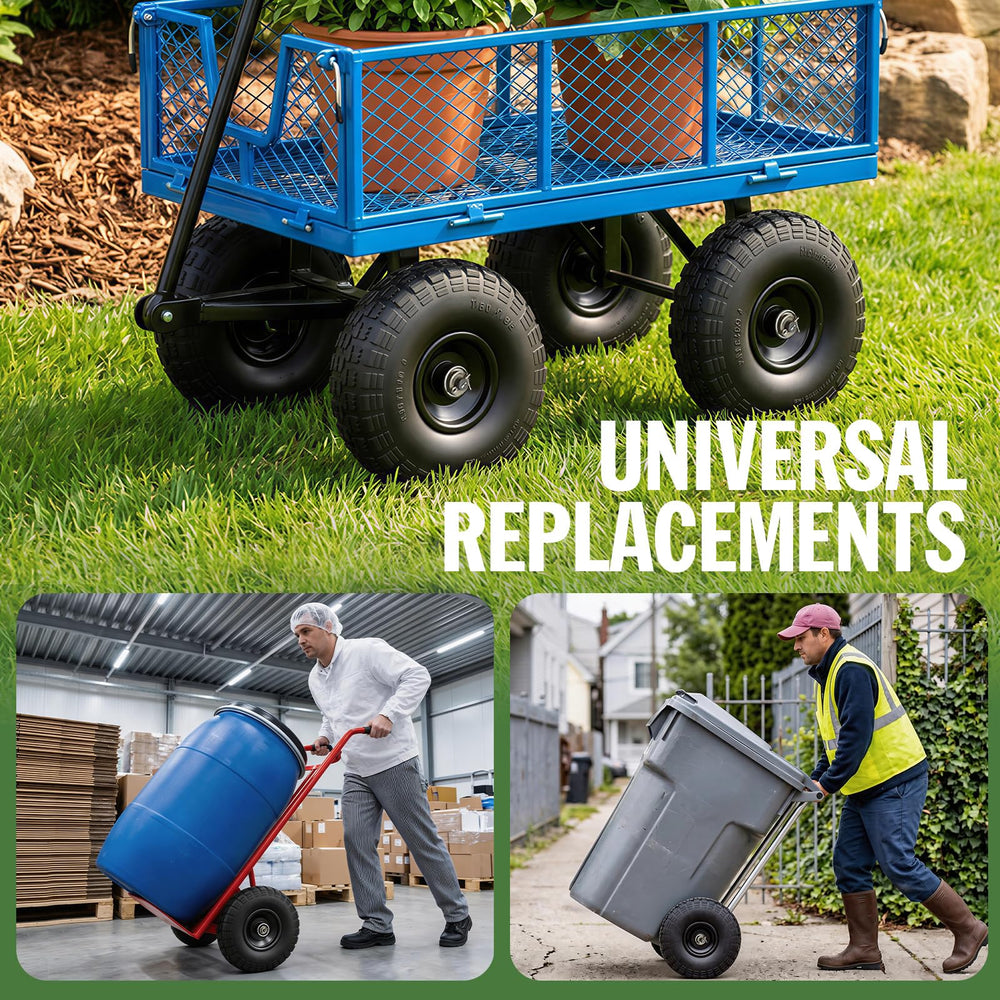 Linpuco two-pack wheels with included hardware for quick, no-fuss replacement