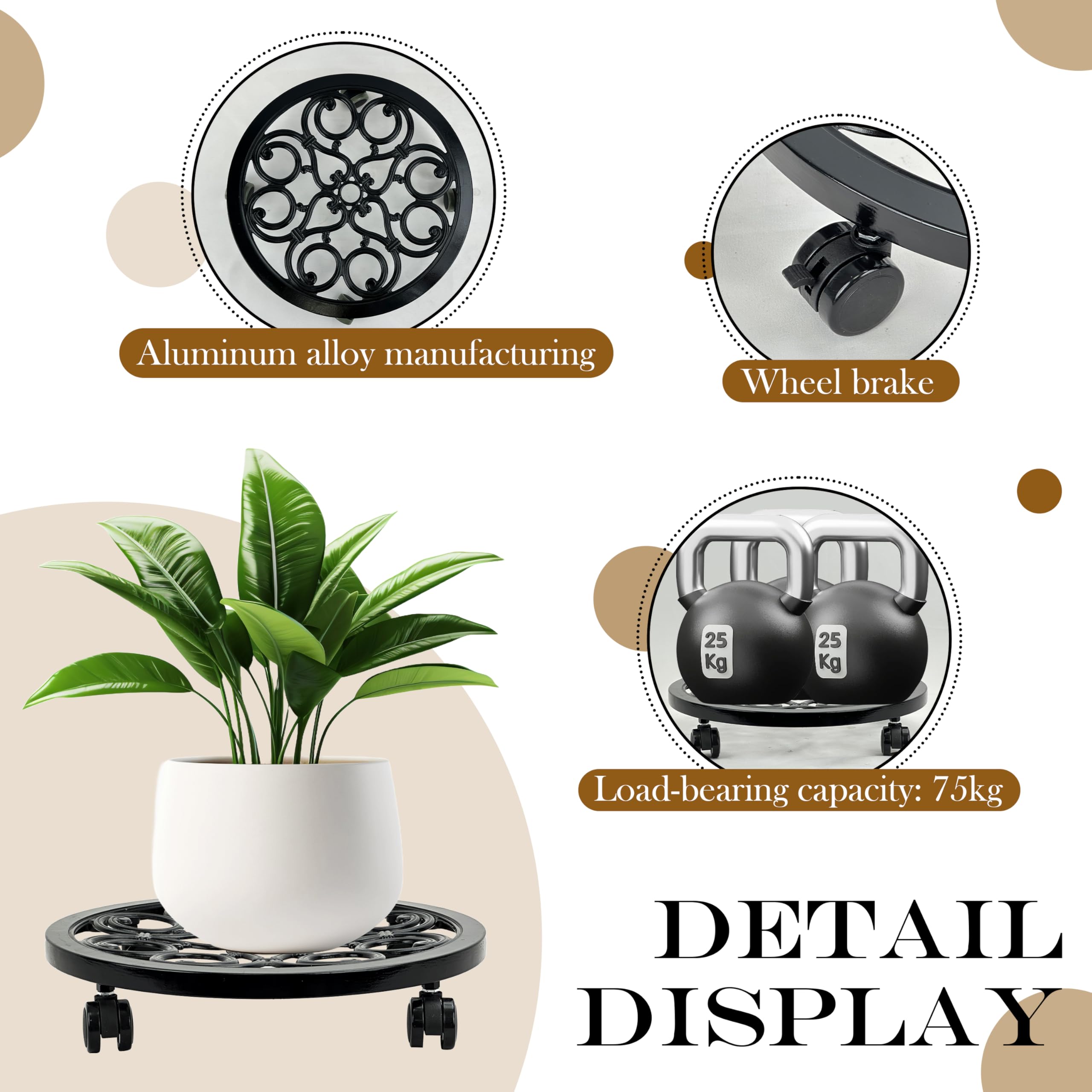Linton Arts frame detail highlighting rust-resistant aluminum texture and decorative pattern