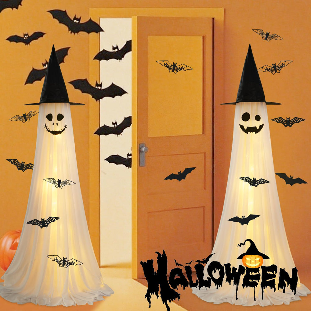 Linyona ghosts in classroom party setup adding playful spooky atmosphere