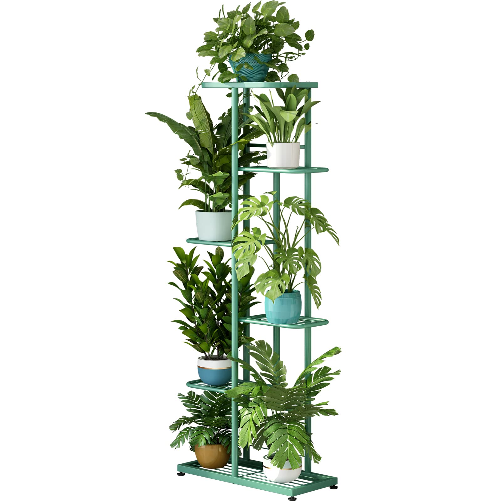 LINZINAR front view showing full six-tier vertical plant display and space-saving benefit