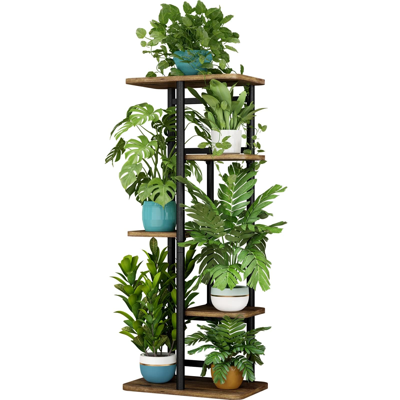 LINZINAR front view showing full 5-tier plant arrangement and space-saving benefit
