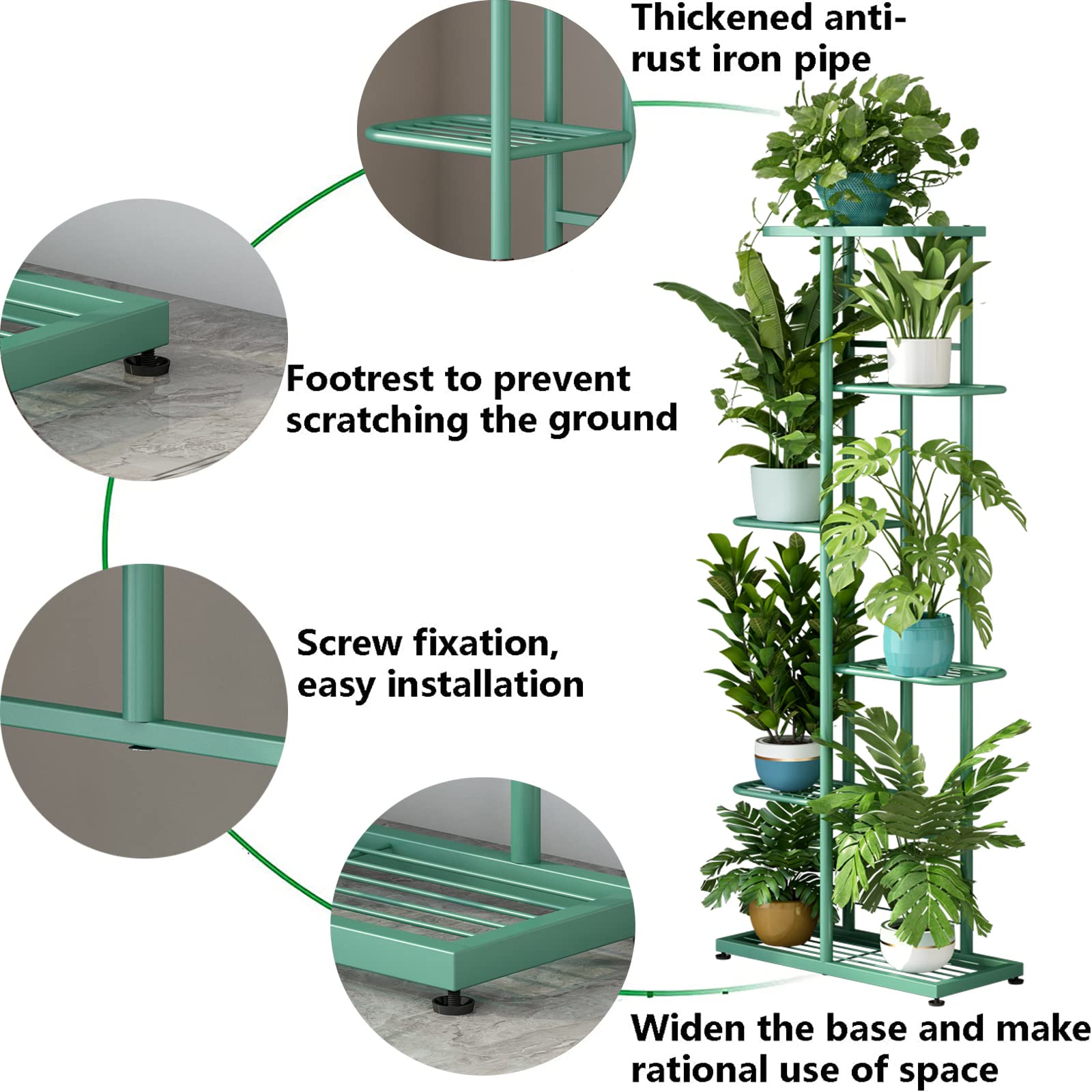 LINZINAR styled with mixed pots in a living room demonstrating vertical gardening convenience