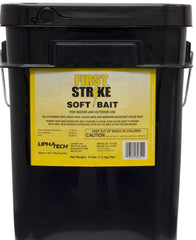 LIPHA TECH pail front view showing label and 16 lb capacity, clear product ID