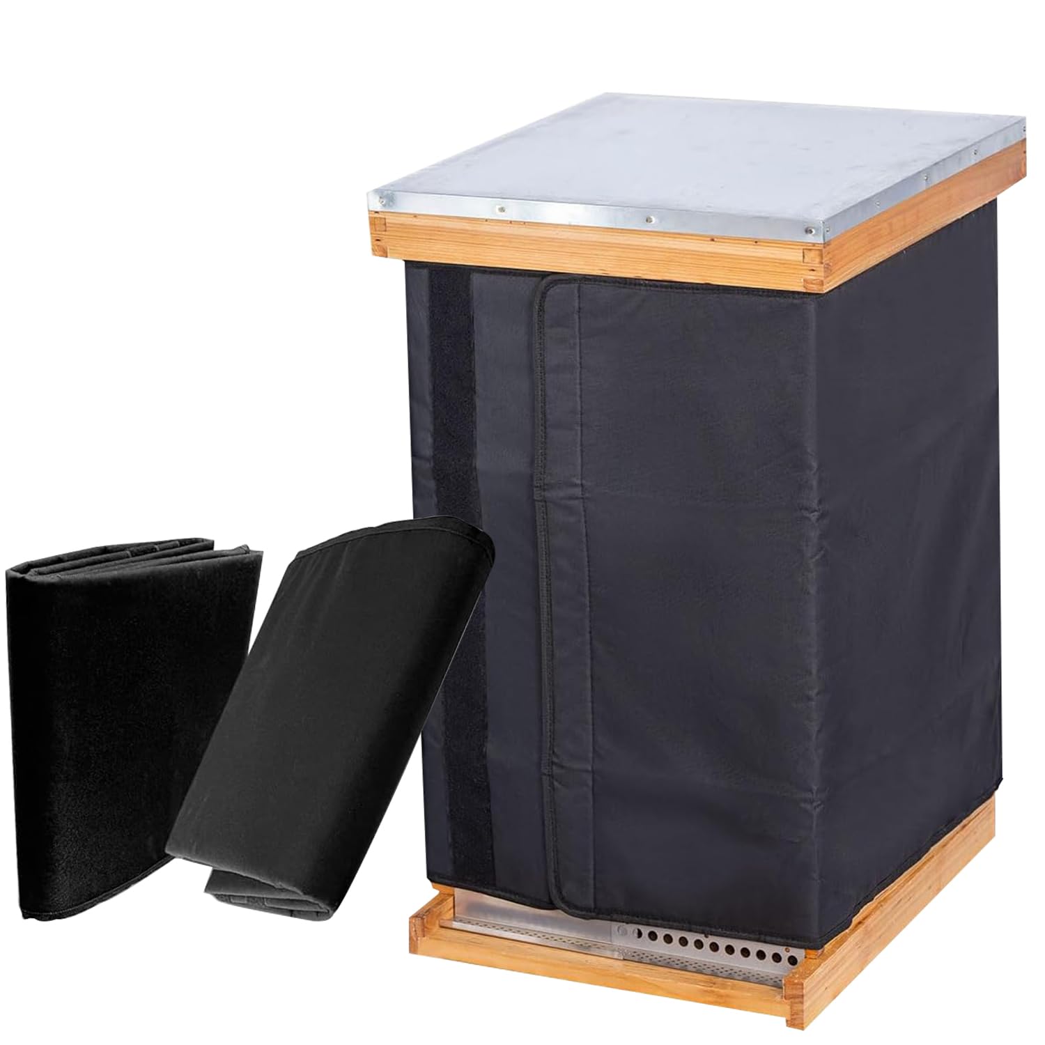LipLopBest front view of winter hive wrap showing full coverage and protection