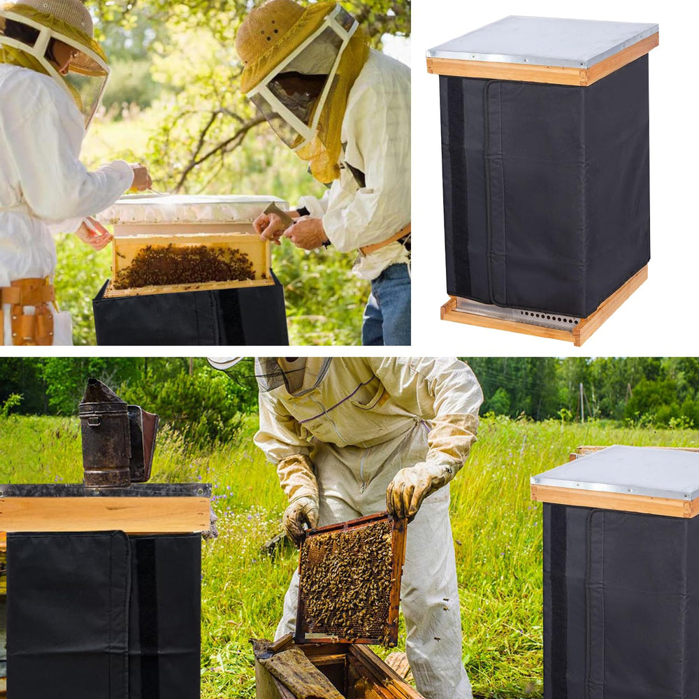 LipLopBest wrapped hive in yard scene showing weatherproofing and ease of use