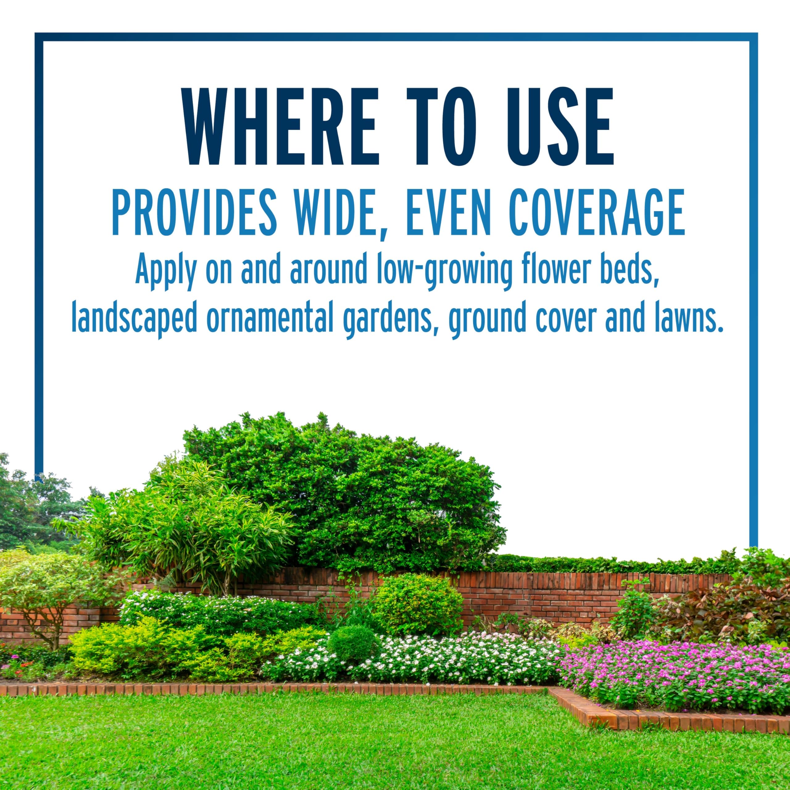 Liquid Fence protected flower bed with healthy low-growing plants