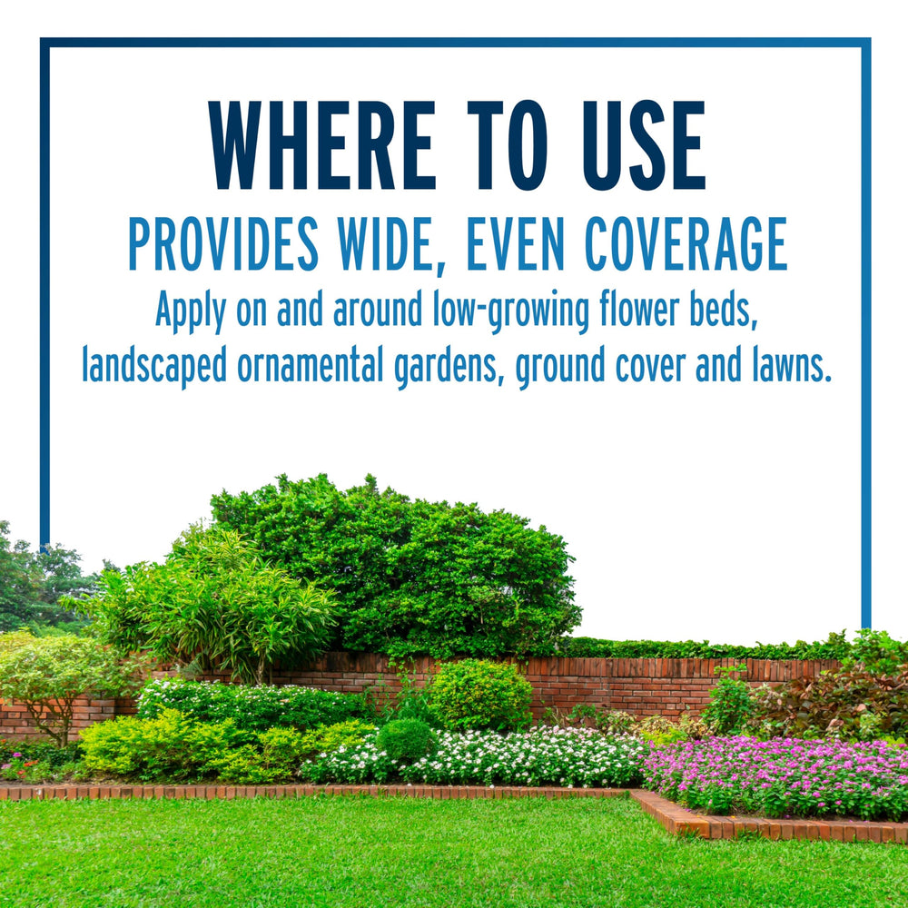 Liquid Fence protected flower bed with healthy low-growing plants