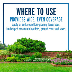 Liquid Fence protected flower bed with healthy low-growing plants