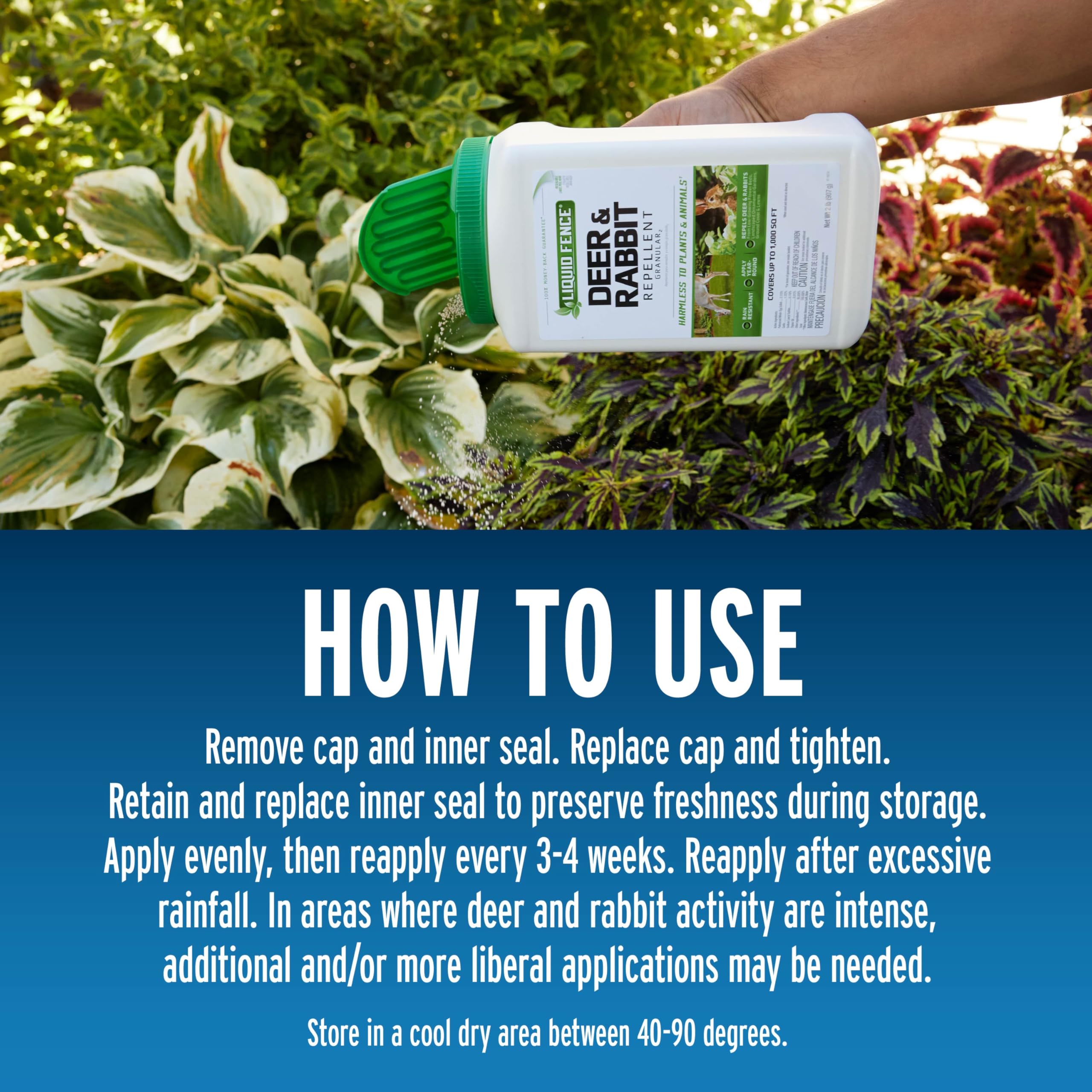 Liquid Fence 5 pound bag displayed for size and quantity reference