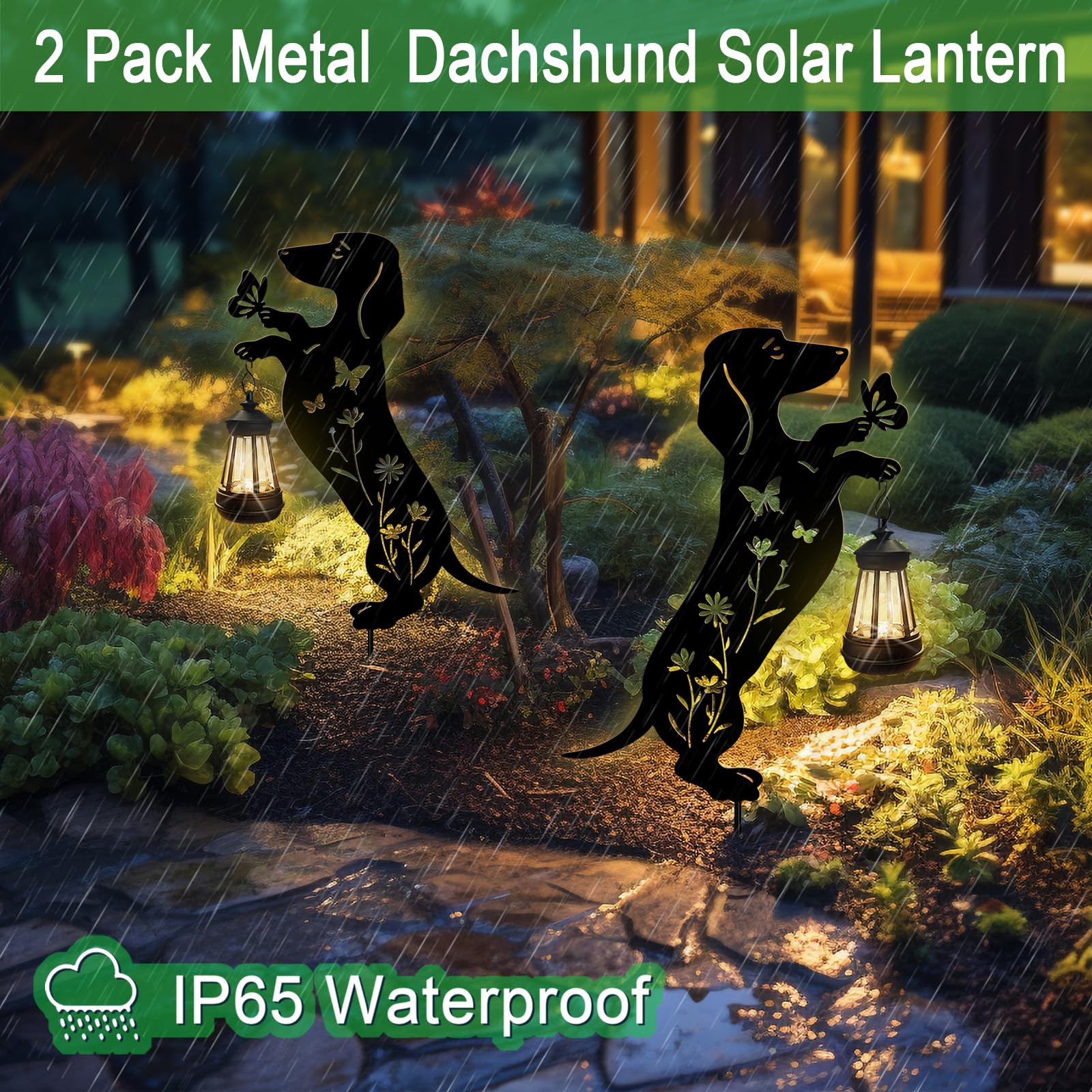 Liraniwind pathway at night with warm glow enhancing yard safety