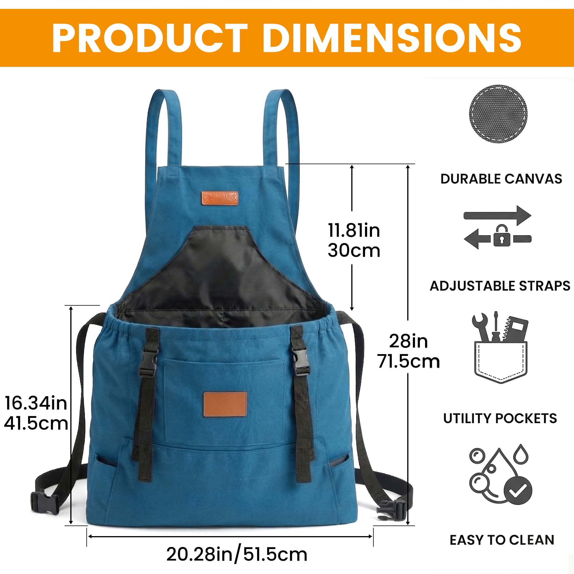 LISINUO apron multiple pocket layout keeping tools organized and accessible