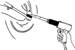 Lisle threaded fork and handle junction showing easy interchangeability