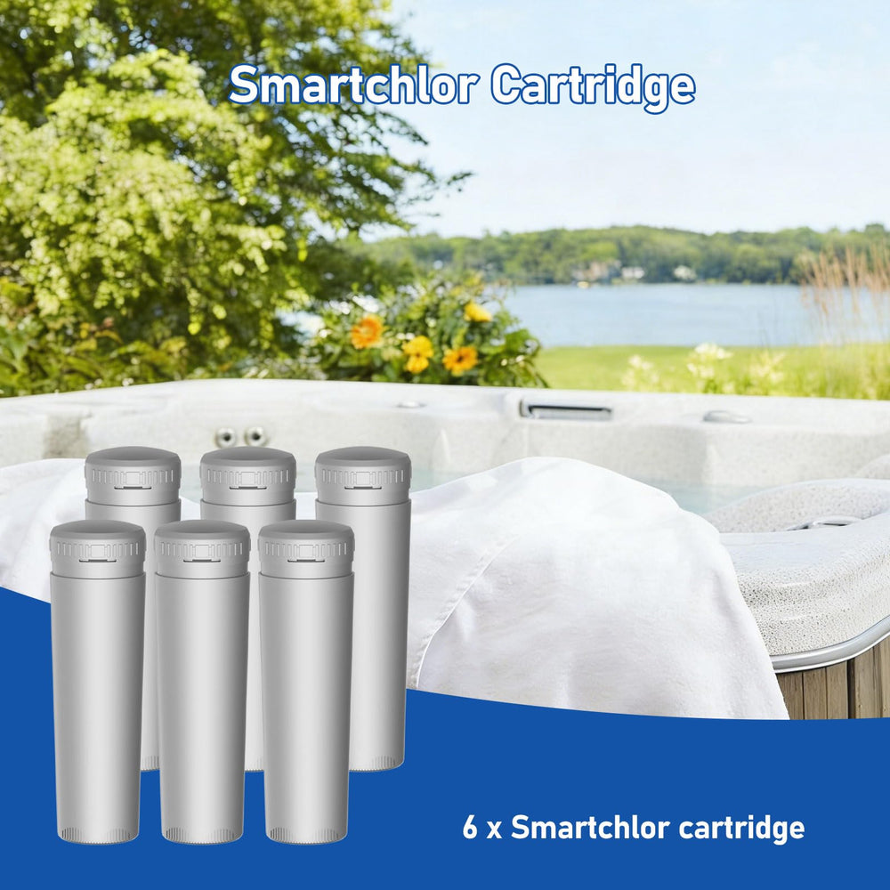 Lisyee box beside a hot tub in a backyard setting showing hassle-free replacement benefit
