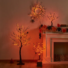 LITBLOOM tree on porch creating spooky entryway ambiance and curb appeal