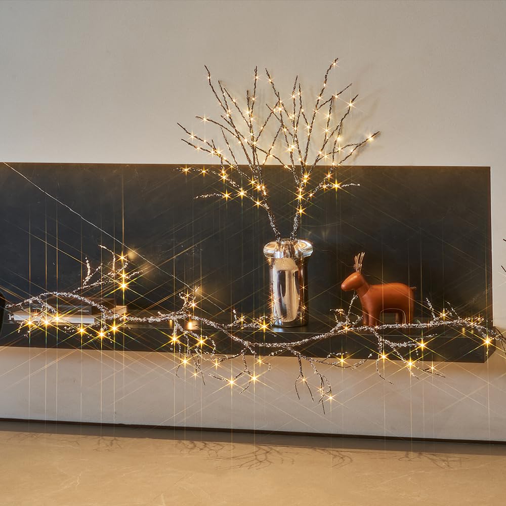 LITBLOOM styled in a vase on a mantel for elegant seasonal decor