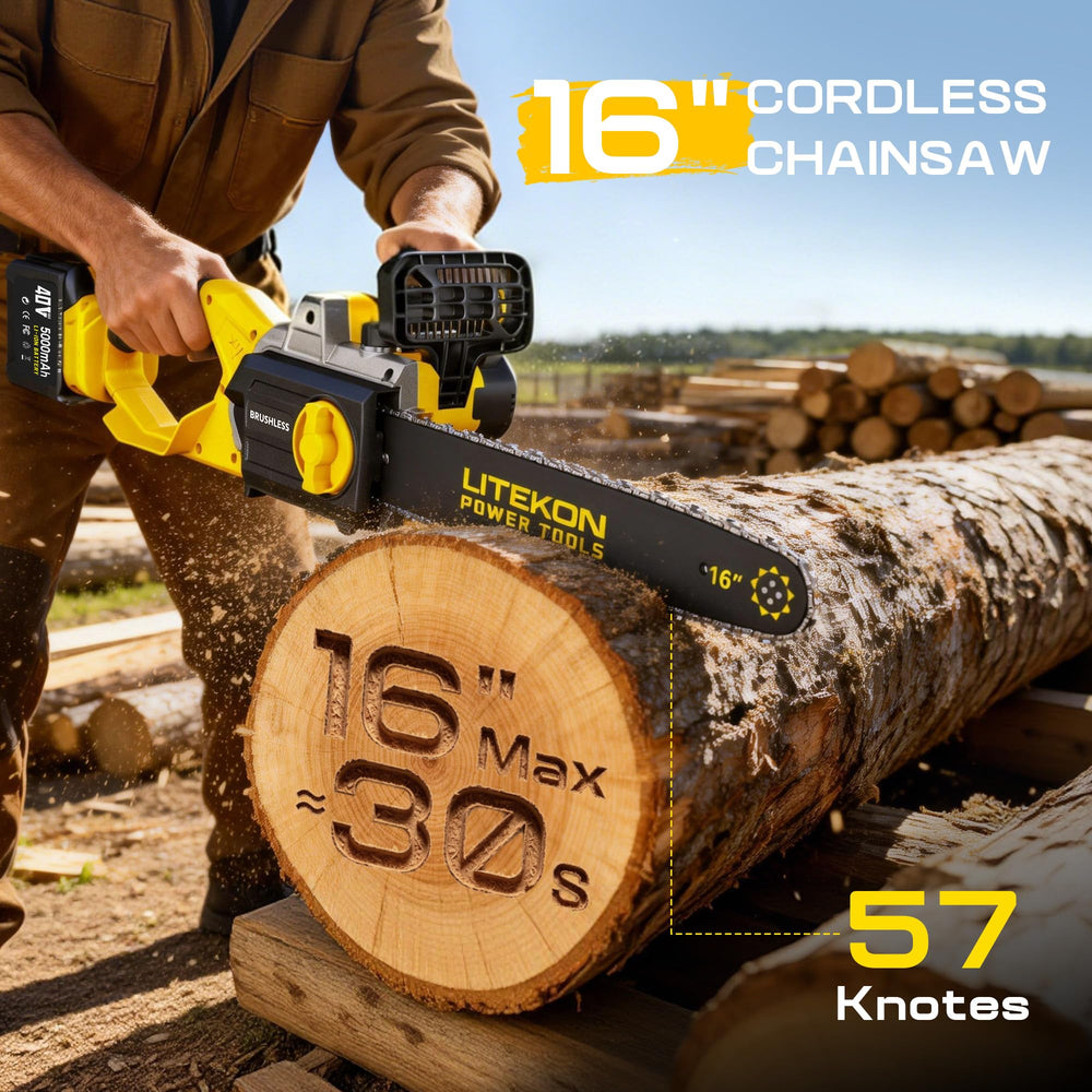 LITEKON two 40V 5.0Ah batteries with fast charger, demonstrates extended runtime
