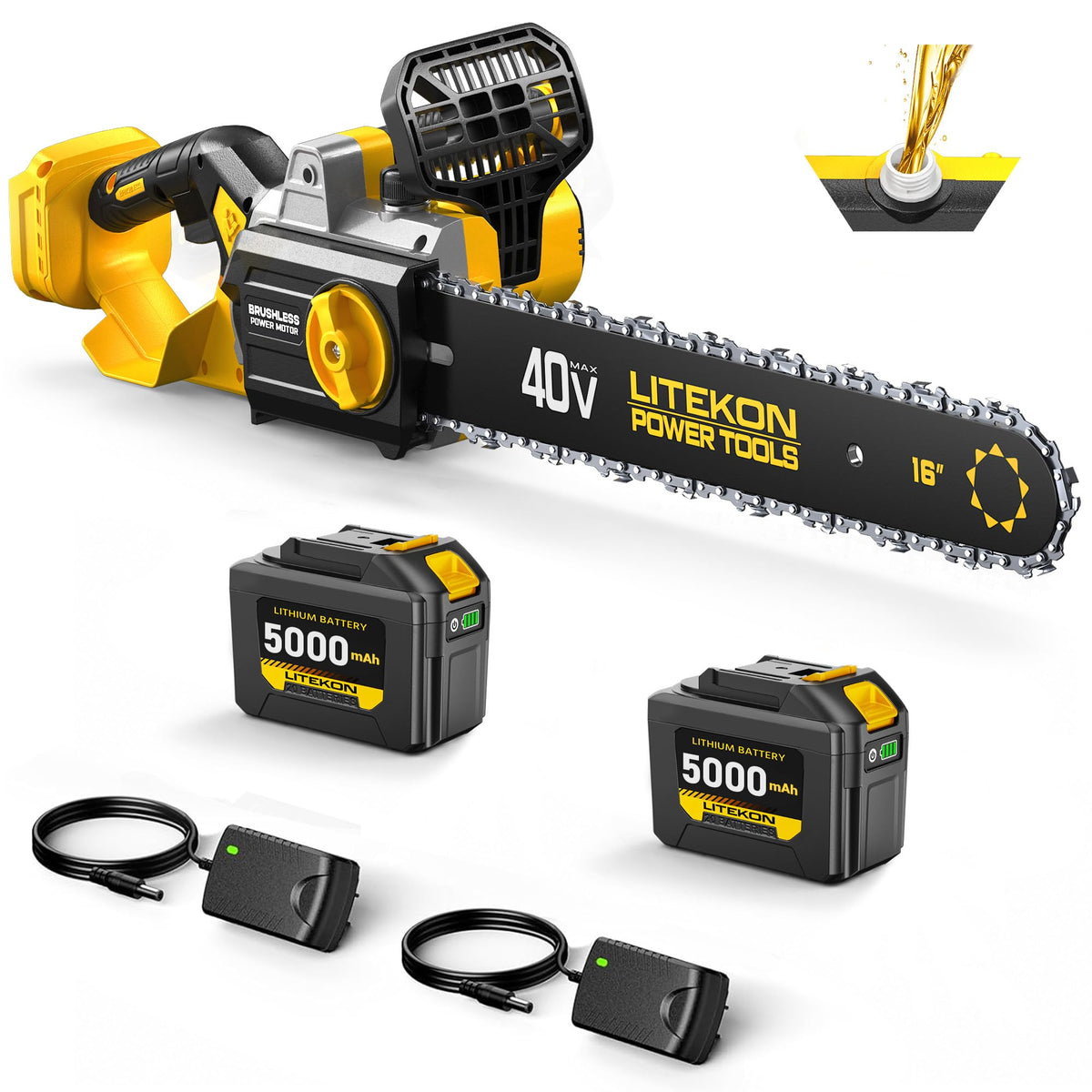 LITEKON front packaging showing saw and kit contents, highlights convenience