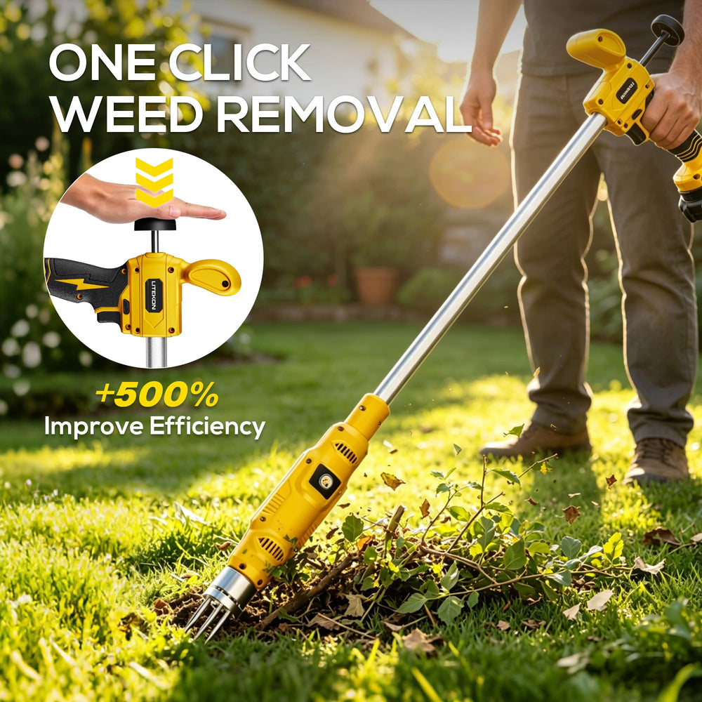 LITEKON ergonomic handle reducing back strain during gardening