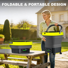 LITEKON close-up of 4.5-gallon tank and ergonomic handle for easy carrying