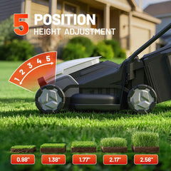 LiTHELi 9-gallon grass bag attached collecting clippings for tidy lawns