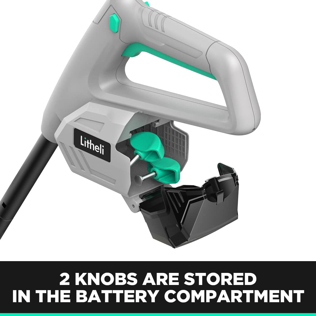LiTHELi battery compartment closed protecting battery from snow and moisture