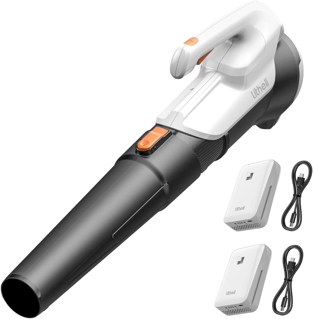LiTHELi blower front profile showing compact body and ergonomic benefit