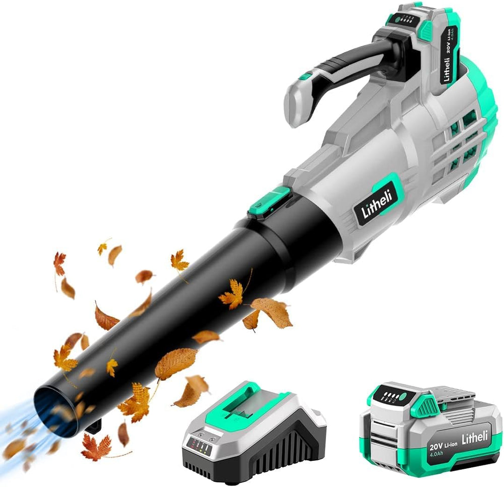 LiTHELi front view of blower showing compact design and easy grip for fast cleanup