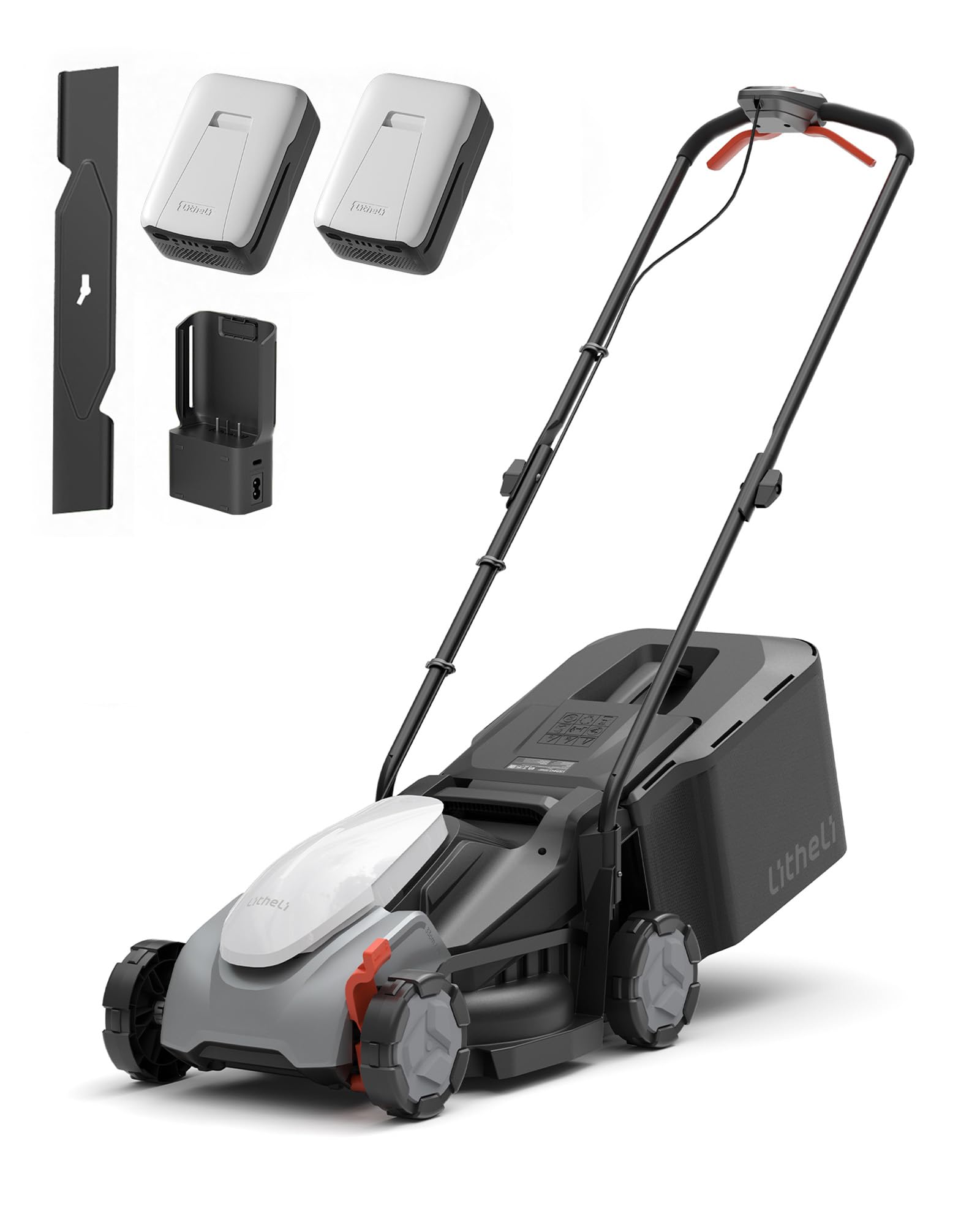 LiTHELi front view of mower showing compact deck and design benefits