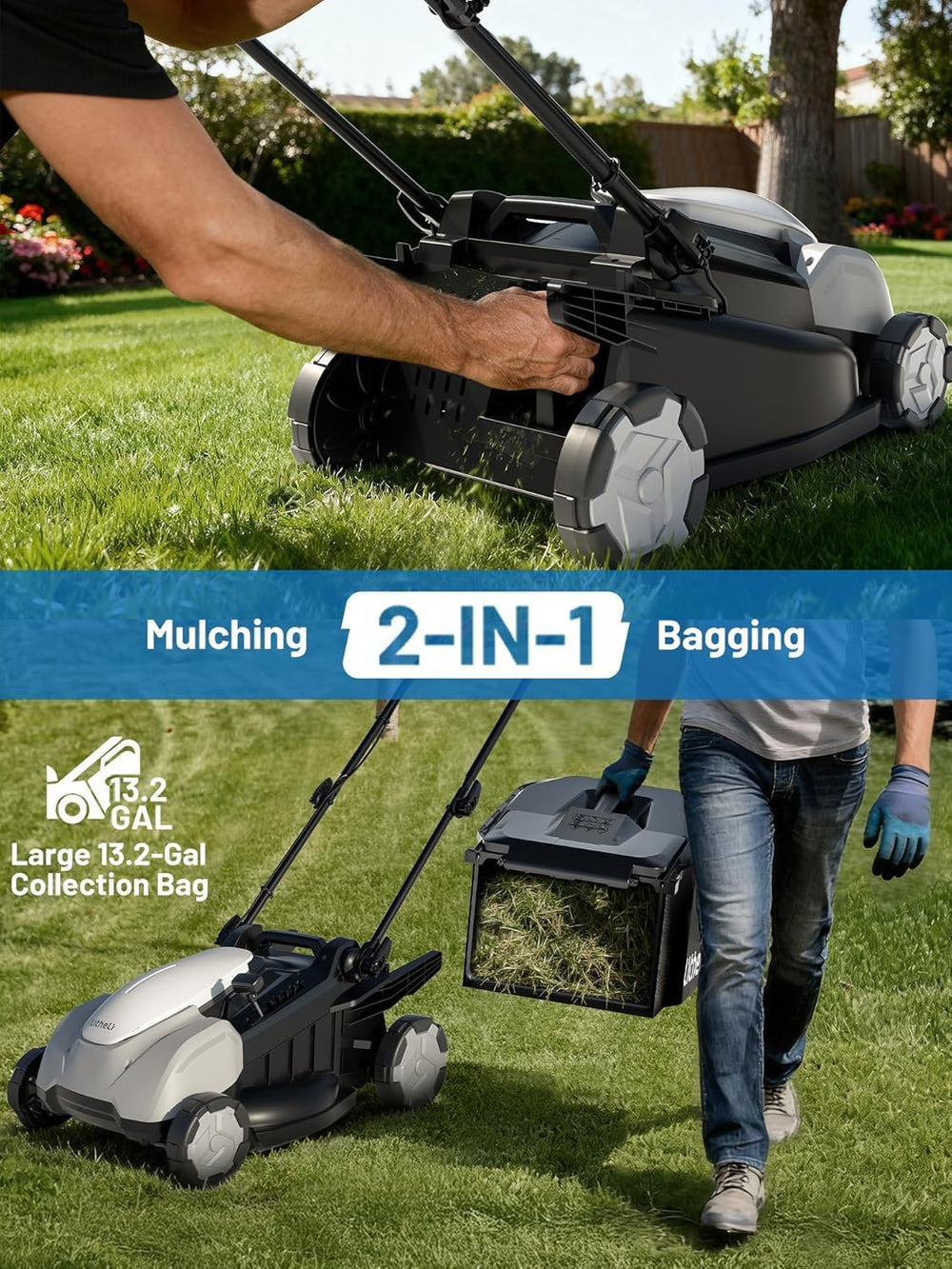 LiTHELi handle and controls detail offering ergonomic comfort and quick adjustments