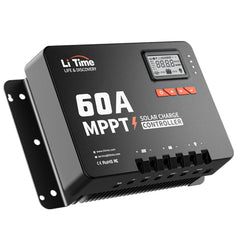 LiTime controller front panel showing ports and indicators for easy setup